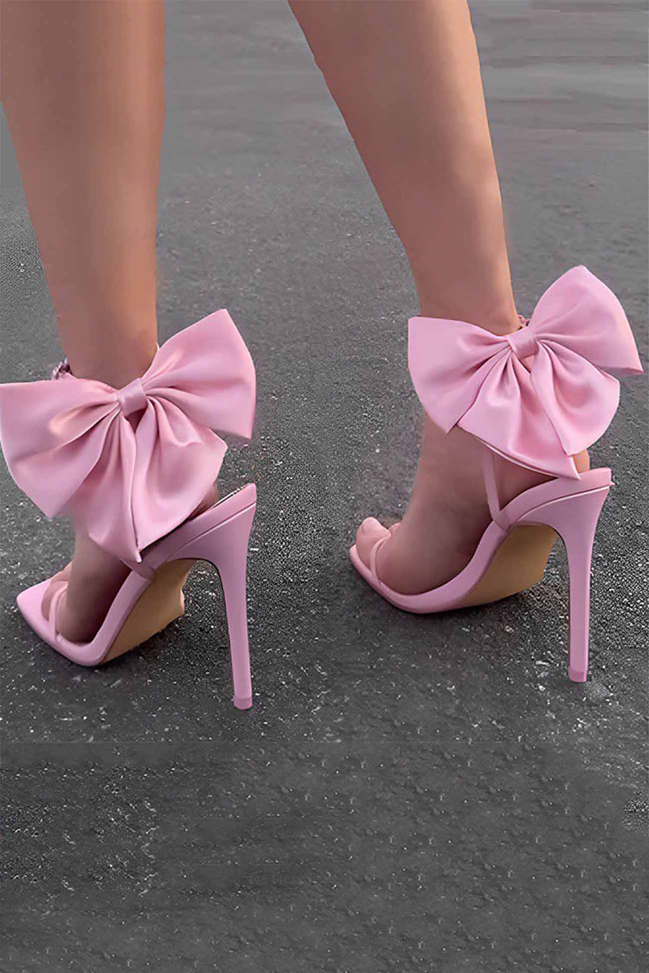 black bow ankle strap heels Blogger -